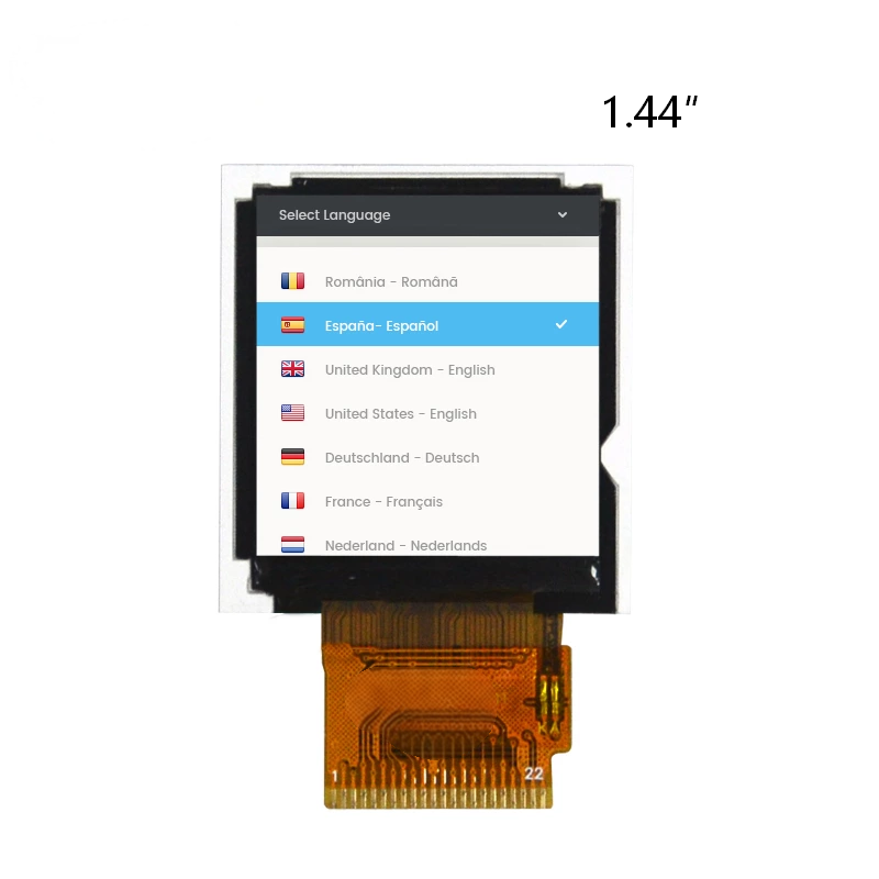 1.44 inch TFT display / Resolution 128×128 / Small TFT / Interface 8BIT MCU / TN TFT